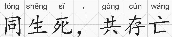 同生死，共存亡的拼音