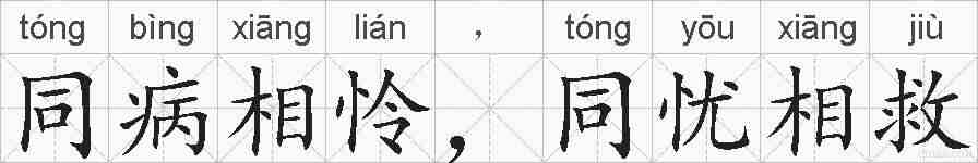 同病相怜，同忧相救的拼音