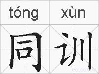 同训的拼音
