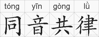 同音共律的拼音