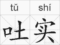 吐实的拼音