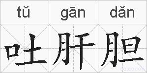 吐肝胆的拼音