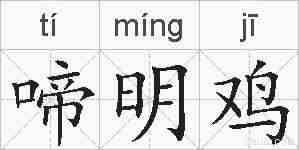 啼明鸡的拼音