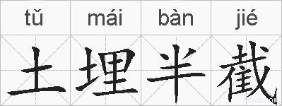 土埋半截的拼音