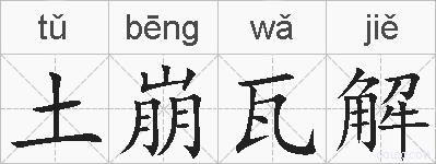 土崩瓦解的拼音