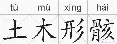 土木形骸的拼音