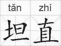 坦直的拼音