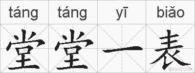 堂堂一表的拼音