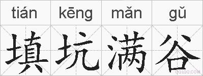 填坑满谷的拼音