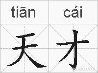 天才的拼音