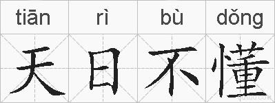 天日不懂的拼音