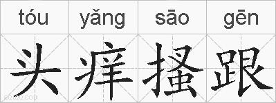 头痒搔跟的拼音