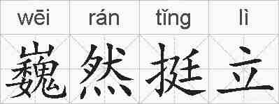 巍然挺立的拼音