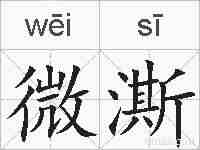 微澌的拼音