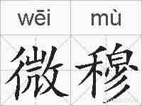 微穆的拼音