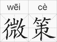 微策的拼音