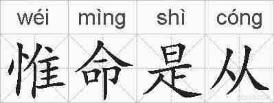 惟命是从的拼音