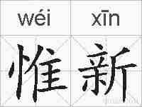 惟新的拼音