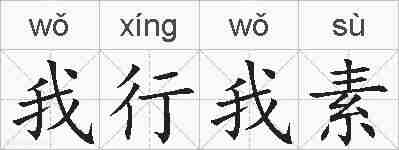 我行我素的拼音