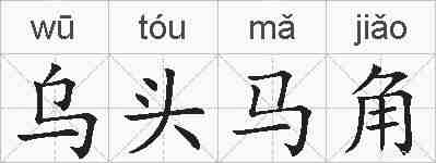乌头马角的拼音