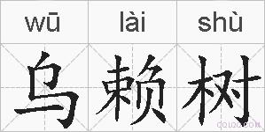 乌赖树的拼音