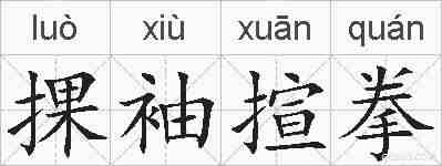 捰袖揎拳的拼音