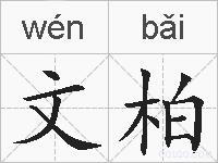 文柏的拼音