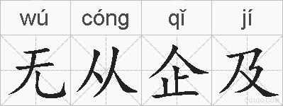 无从企及的拼音