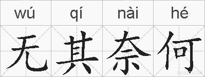 无其奈何的拼音