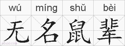 无名鼠辈的拼音