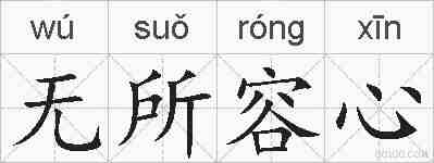 无所容心的拼音