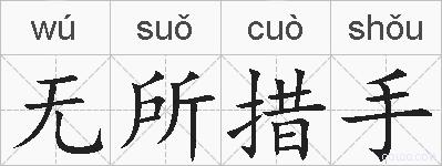 无所措手的拼音