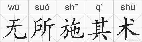 无所施其术的拼音