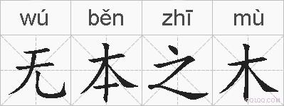 无本之木的拼音