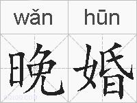 晚婚的拼音