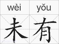 未有的拼音