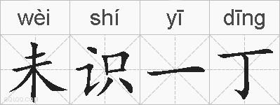 未识一丁的拼音
