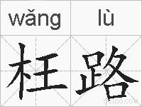 枉路的拼音