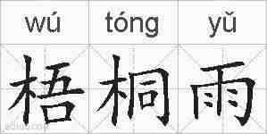 梧桐雨的拼音