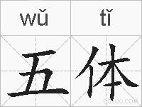 五体的拼音
