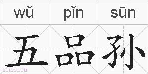 五品孙的拼音