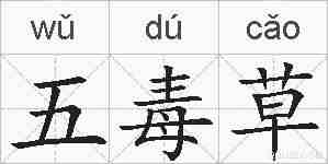 五毒草的拼音