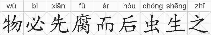 物必先腐而后虫生之的拼音