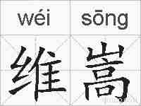 维嵩的拼音