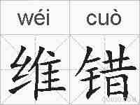 维错的拼音