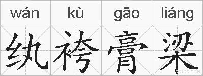 纨袴膏梁的拼音