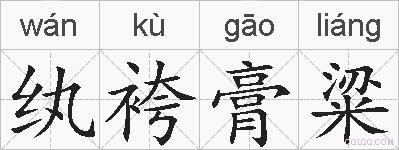 纨袴膏粱的拼音