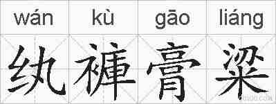纨褲膏粱的拼音
