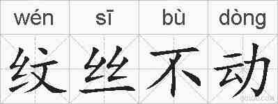 纹丝不动的拼音