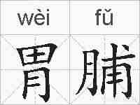 胃脯的拼音